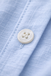 Women’s Soft Linen Blend Pastel Sky Shirt | Casual Button-Down Top | 3/4 Sleeve Premium Everyday Wear