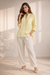 Trendy Pastel Yellow Shirt & White Pant Co-Ord Set for Women | Summer Outfit | Casual & Office Wear