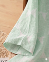 Women’s Soft Pastel Green Tunic | Abstract Print V-Neck Top | Relaxed Fit Casual Kurti | Summer Tunic |