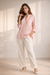 Trendy Pastel Pink Shirt & White Pant Co-Ord Set for Women | Summer Outfit | Casual & Office Wear