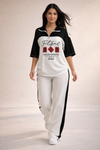 Futsal Slogan Half-Zip Co-ord Set | Premium Travel & Daily Wear for Women