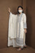 Women’s White Blue Embroidered Kurti Pant Dupatta Set|ethnic wear for festive occasions|