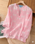 Women’s Soft Pastel Pink Tunic | Abstract Print V-Neck Top | Relaxed Fit Casual Kurti | Summer Tunic |