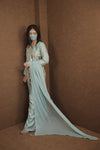 Mint Green Embroidered Kurti Sharara Set for Women|Kurti & Sharara Set|