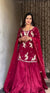 "Elegant in Maroon: Traditional Ethnic Charm with Floral Embroidery"