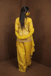 Yellow Embroidered Kurti Sharara Set for Women | Haldi & Festive Wear|