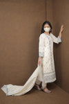 Royal Ethnic Off-White Kurta Set with Intricate Thread Work.Pastel Perfection Floral Embrodaried Kurta Set for Women