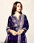 Royal Elegance: Deep Purple Embroidered Anarkali Suit