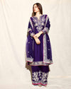 Royal Elegance: Deep Purple Embroidered Anarkali Suit