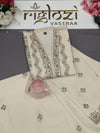 Elegant Cream Embroidered Cotton Kurti Set with Dupatta – Ethnic Grace Collection