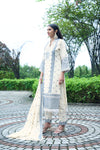 Charming Off-White Designer Kurti Set with Chiffon Dupatta
