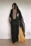 Midnight MajestyEmbroidered Luxe Ensemble