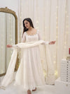The Enchantment of a White Anarkali Dress