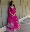 Enchanted Blush: Exquisite Bridal Pink Lehenga Choli