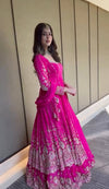Enchanted Blush: Exquisite Bridal Pink Lehenga Choli