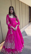 Enchanted Blush: Exquisite Bridal Pink Lehenga Choli