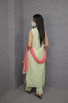 Stylish Mint Green Floral Kurti Set for Women|Office Wear|