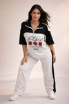 Futsal Slogan Half-Zip Co-ord Set | Premium Travel & Daily Wear for Women