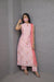Pink Sleeveless Kurti Pant Dupatta Set for Women | Embroidered|