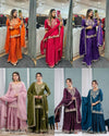 Preet Chinon Silk Sharara Set