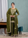 Preet Chinon Silk Sharara Set