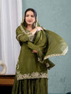 Preet Chinon Silk Sharara Set