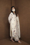 Designer White Kurti Set with Multicolour Embroidery | women’s ethnic outfit sets |