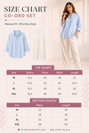 Trendy Pastel Sky Blue Shirt & White Pant Co-Ord Set for Women | Summer Outfit | Casual & Office Wear