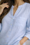 Trendy Pastel Sky Blue Shirt & White Pant Co-Ord Set for Women | Summer Outfit | Casual & Office Wear