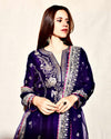 Royal Elegance: Deep Purple Embroidered Anarkali Suit