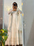 “Charming White Embroidered Anarkali Suit
