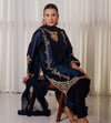 Midnight Blue Zari Embroidered Suit Set