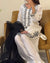 Classic White & Black Embroidered Suit
