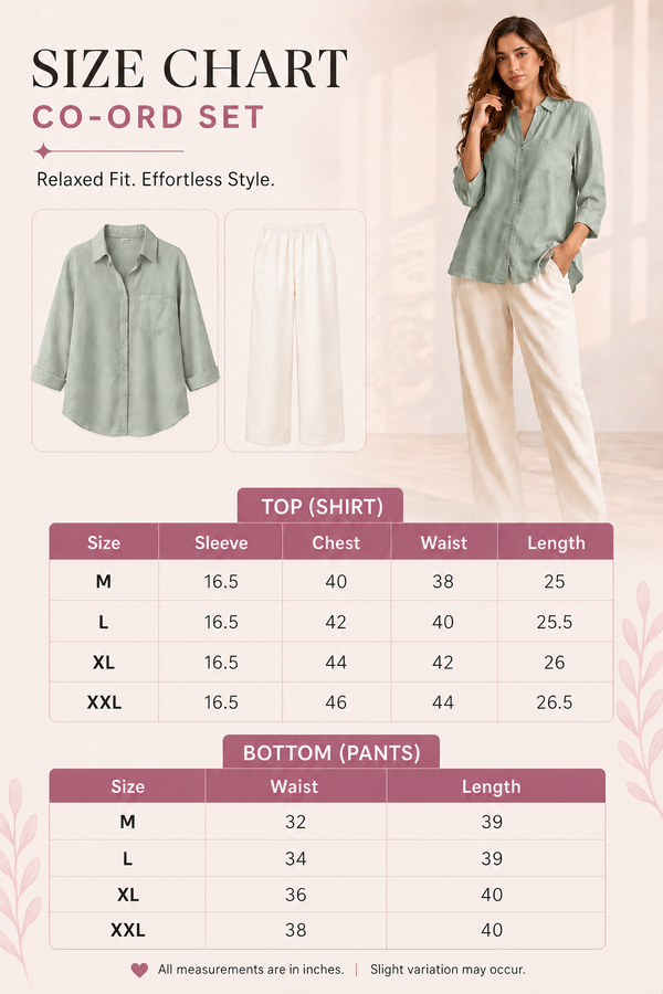 Trendy Pastel Green Shirt & White Pant Co-Ord Set for Women | Summer Outfit | Casual & Office Wear