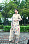 Charming Off-White Designer Kurti Set with Chiffon Dupatta