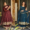 Elegant Harmony: Maroon and Green Anarkali Suits for Women